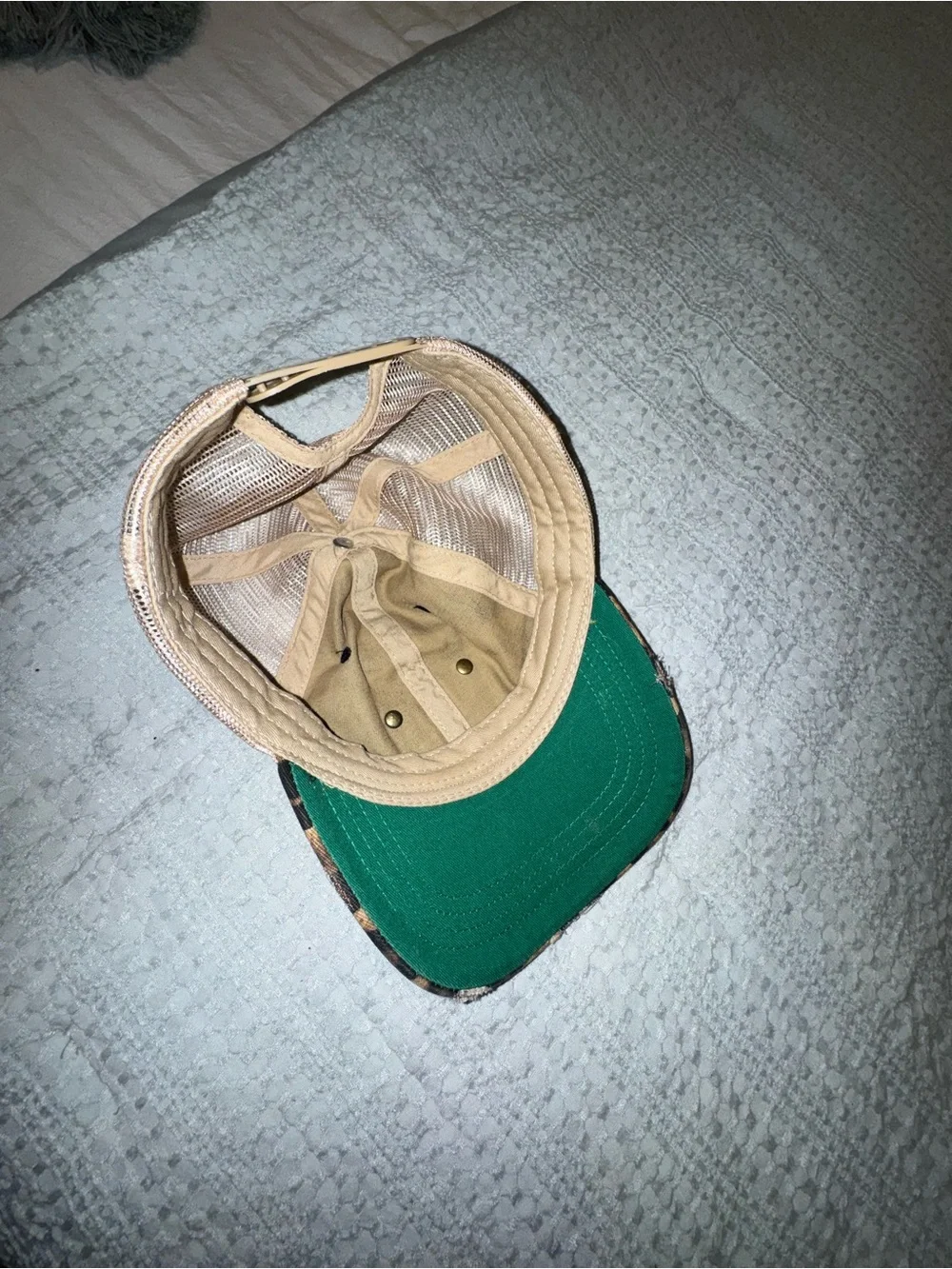 Designer-Style Camouflage & Leopard Trucker Hat - Brown/Green